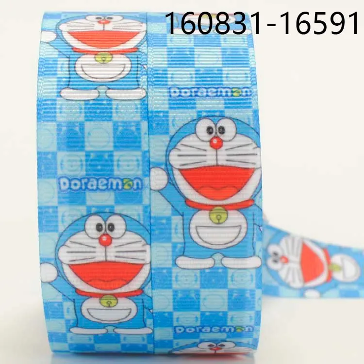 160831-16591 10 ярдов-разные размеры-живой мультфильм Doraemon лента напечатанная Grosgrain лента - Цвет: 160831-16591