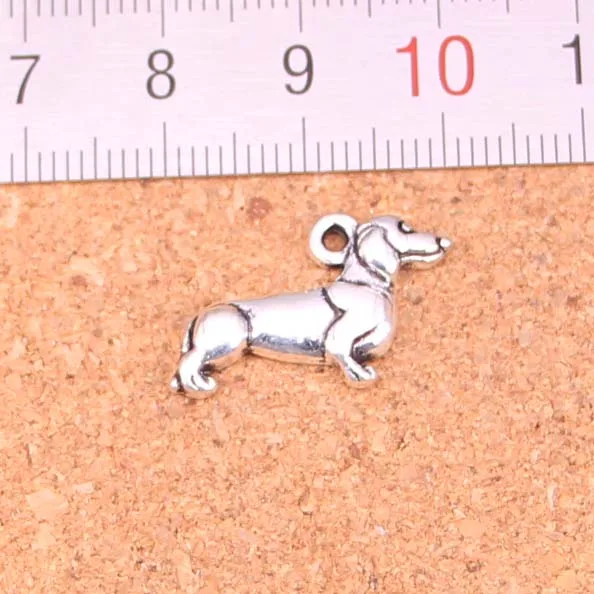 120 шт. посеребренные подвески в античном стиле Собака Такса Сделай Сам ювелирные