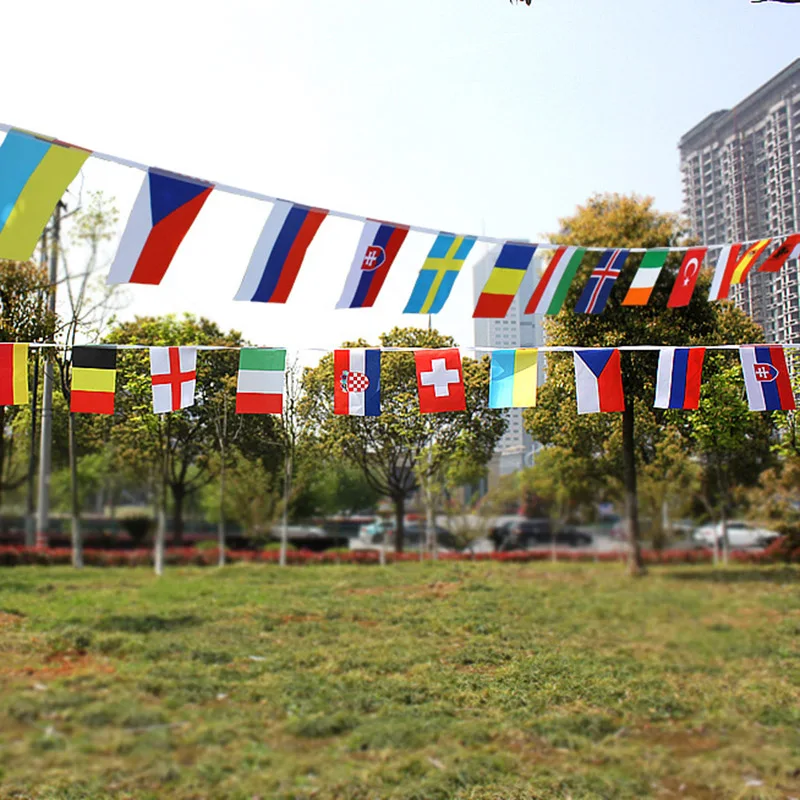 Флаг страны Европы флаг флажки Азии флаги-ленты баннер гирлянды для футбольного