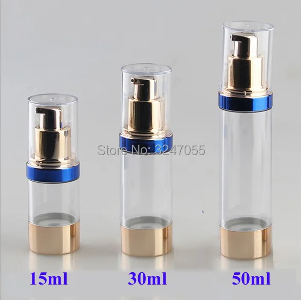 15ml30ml50ml Clear Professional Cosmetic Foundation Airless Bottle, Vacuum Essence/Cream Container, Lotion Pump Airless Package