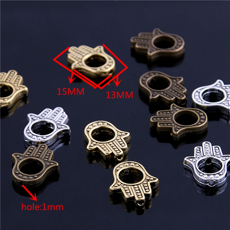 40 шт. бусины шармы Хамса для браслетов|beads charms|bead spacersbeads spacers beads |