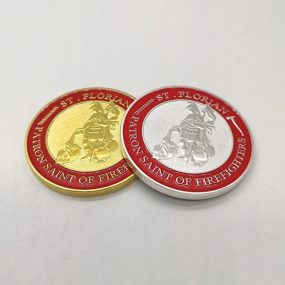 ST. Florian пожарные Patron молитва сувенирные монеты значок наградная монета США Подарки Коллекционные ремесла