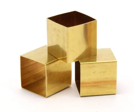 12pcs. Огромные сырые латунные квадратные трубы-Выберите Размер - Цвет: 16x16mm) Bs 1523