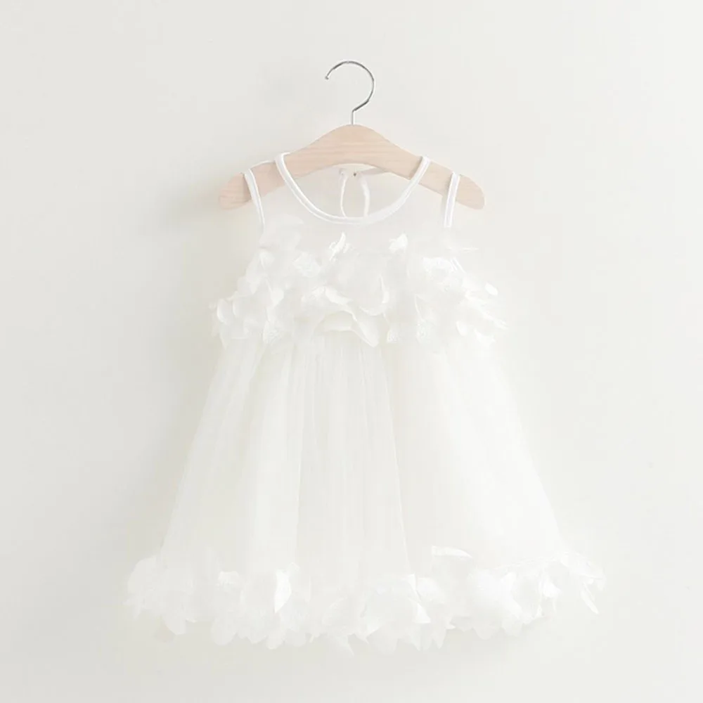 2019 Hot Sale Baby Girls Summer Dress Pageant Sleeveless Princess Dresses TuTu Pink White wedding dresses vestidos #ZXT | Детская одежда