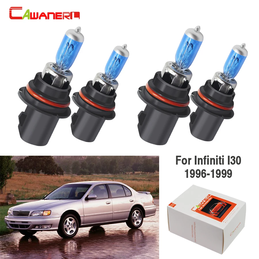 

Cawanerl 2 Pair 100W Headlight Hi/Lo Beam 12V 4300K Halogen Light Car Styling For Infiniti I30 Sedan 1996 1997 1998 1999