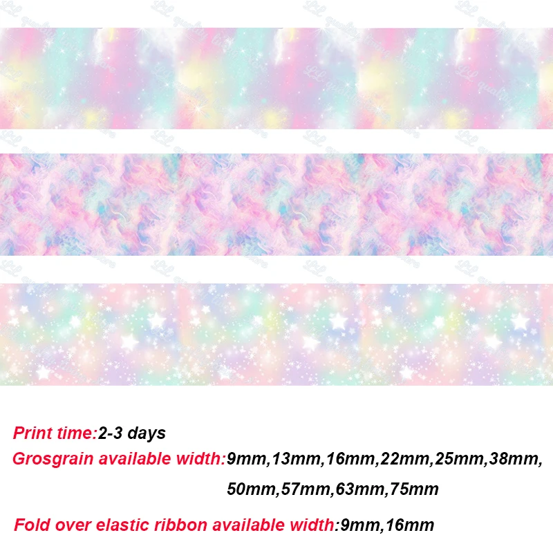 

Glowing stars printed grosgrain pink ribbon handmade material DIY accessories party decoration satin ribbons 50 yards