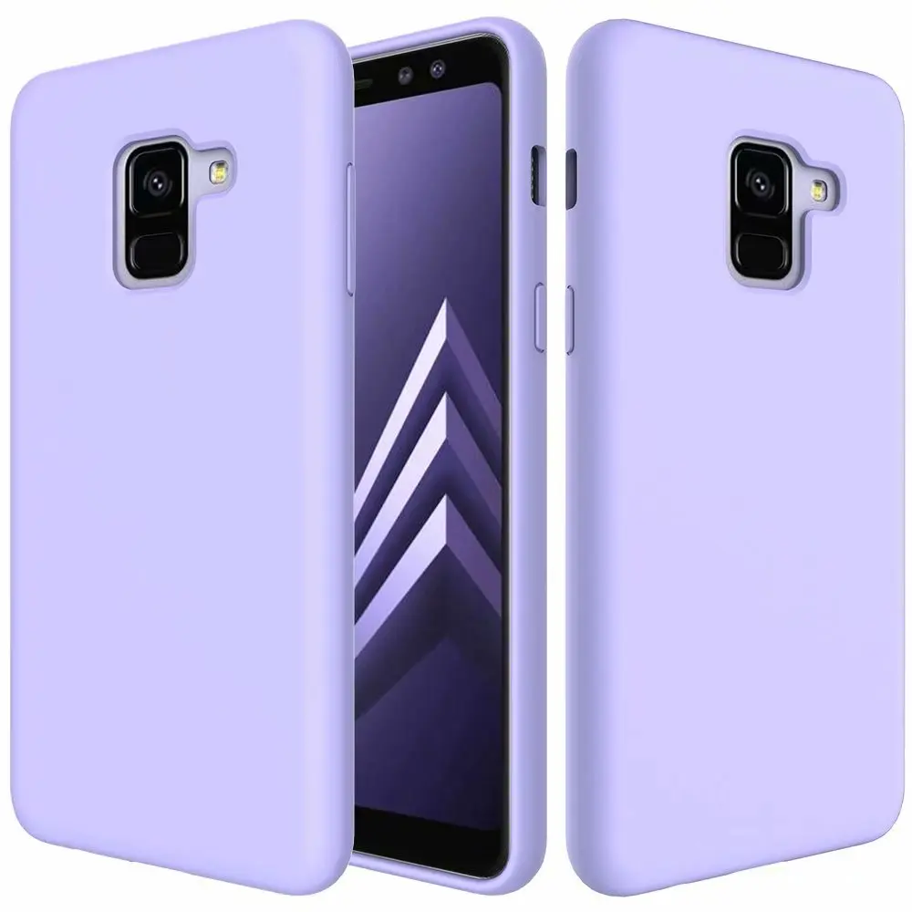 purple Для samsung Galaxy A8 Plus чехол Роскошный жидкий силиконовый удобный защитный чехол для задней крышки для samsung A8 A8Plus - Цвет: purple