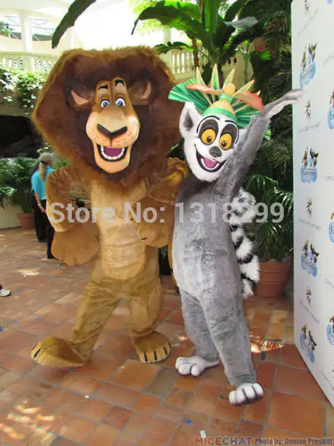 Талисман Лемур Алекс маскарадный костюм на заказ для косплея|mascot lion|lion fancy dressmascotte