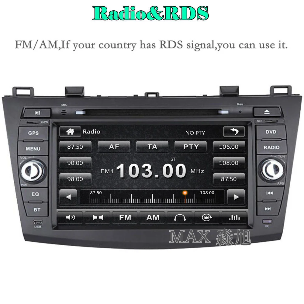MAX 2 din 8 &quotАвтомобильный dvd плеер для Mazda 3 (3) 2010 2011 2012 2013 с автомобильным Радио RDS BT GPS