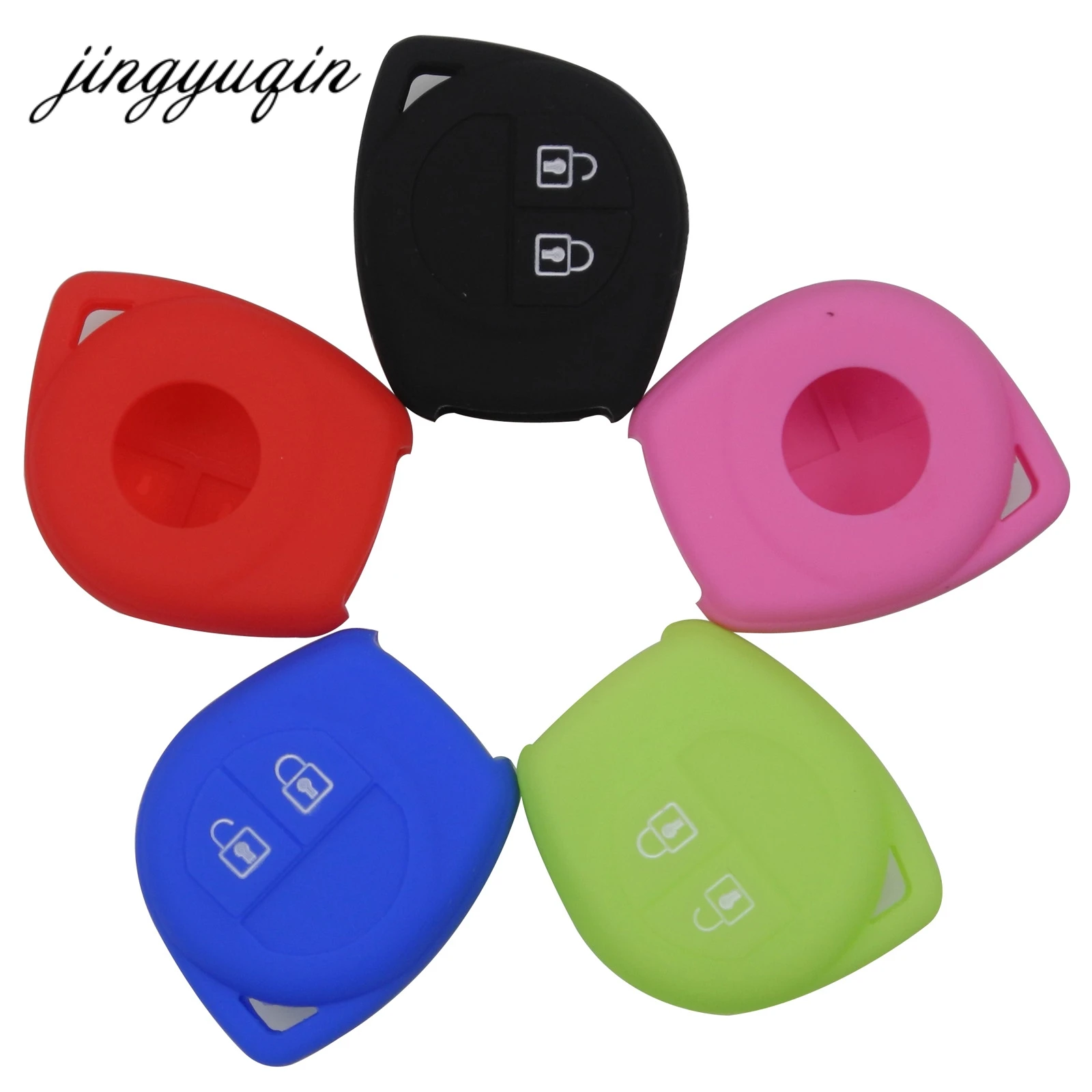 Силиконовый чехол для ключа с 2 кнопками jingyuqin SUZUKI SX4 SWIFT LIANA VITARA JIMNY ALTO IGNIS