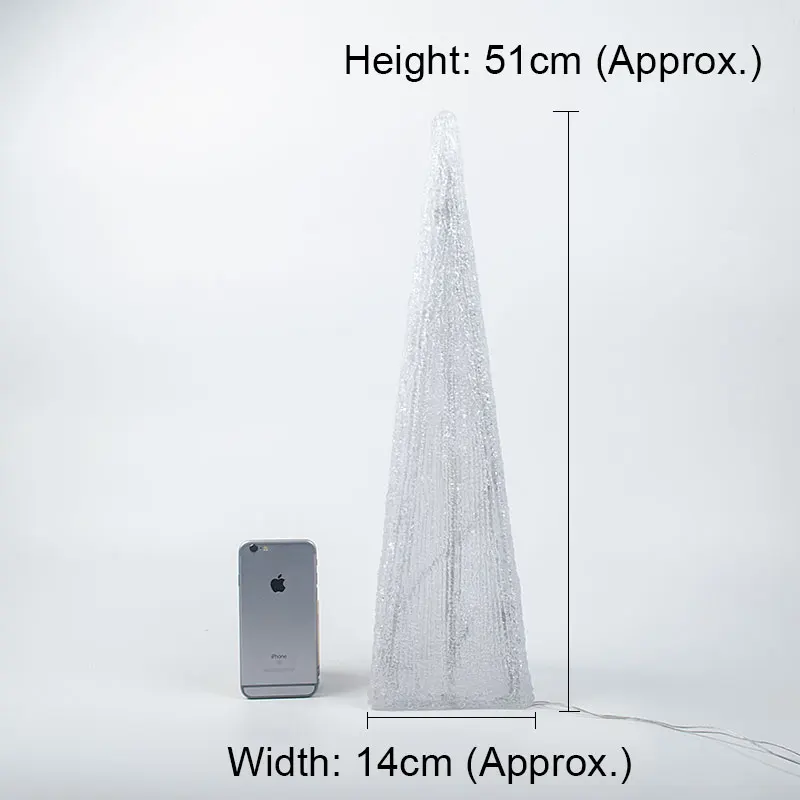 7 цветов авто мигающий фестиваль LED Tower light 51 см высокие Рождественские огни