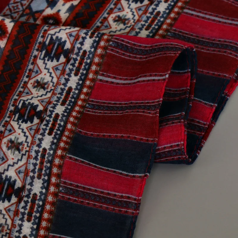 Богемный этнический стиль цветочный принт вискоза хлопок шали кисточки цветы