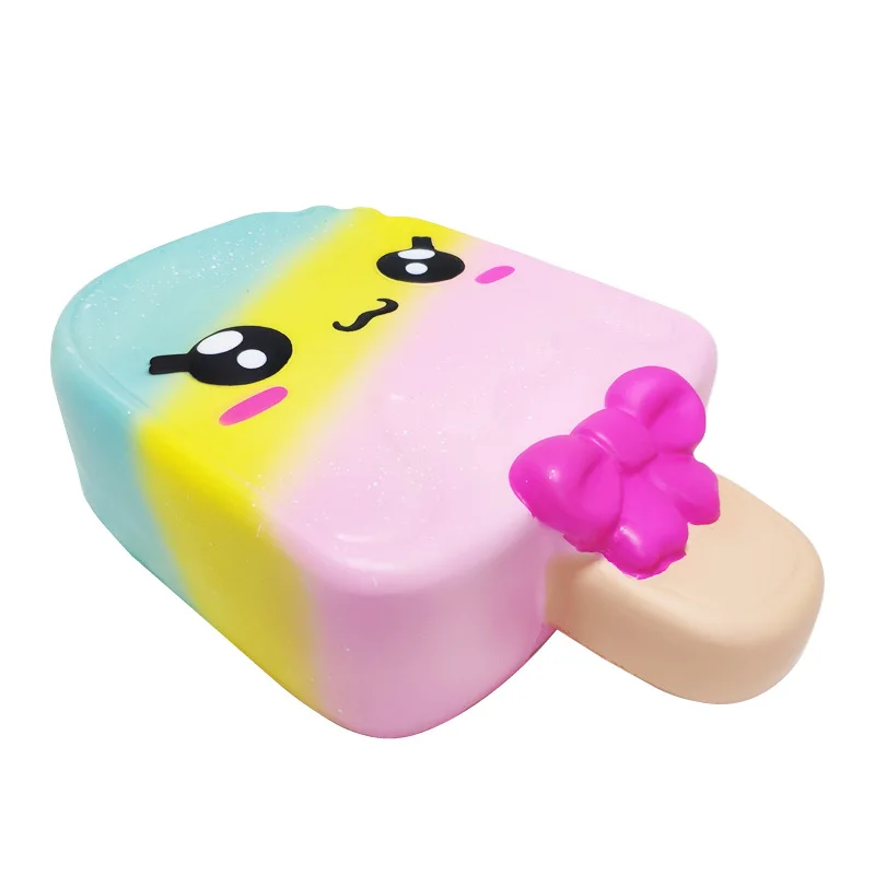 Бесплатная доставка 2 шт много-мягкими PU игрушки 28 см jumbo мороженое редко мягкими