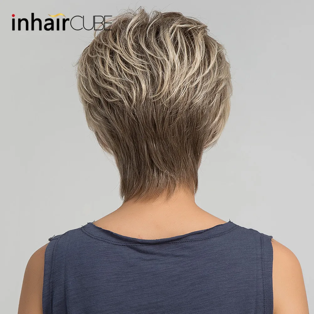 Накладные волосы Inhaircube 10 дюймов накладные для женщин 50% синтетических волос