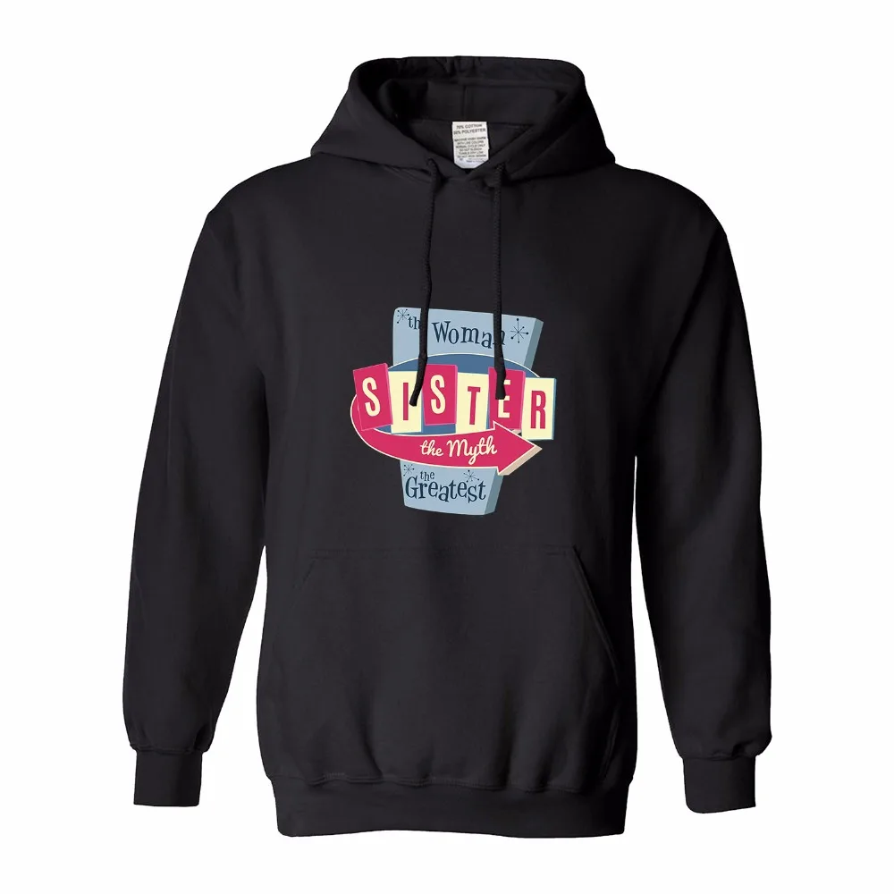 Сестра женщина миф наибольшее Премиум Crewneck человек худи|Мужские толстовки и
