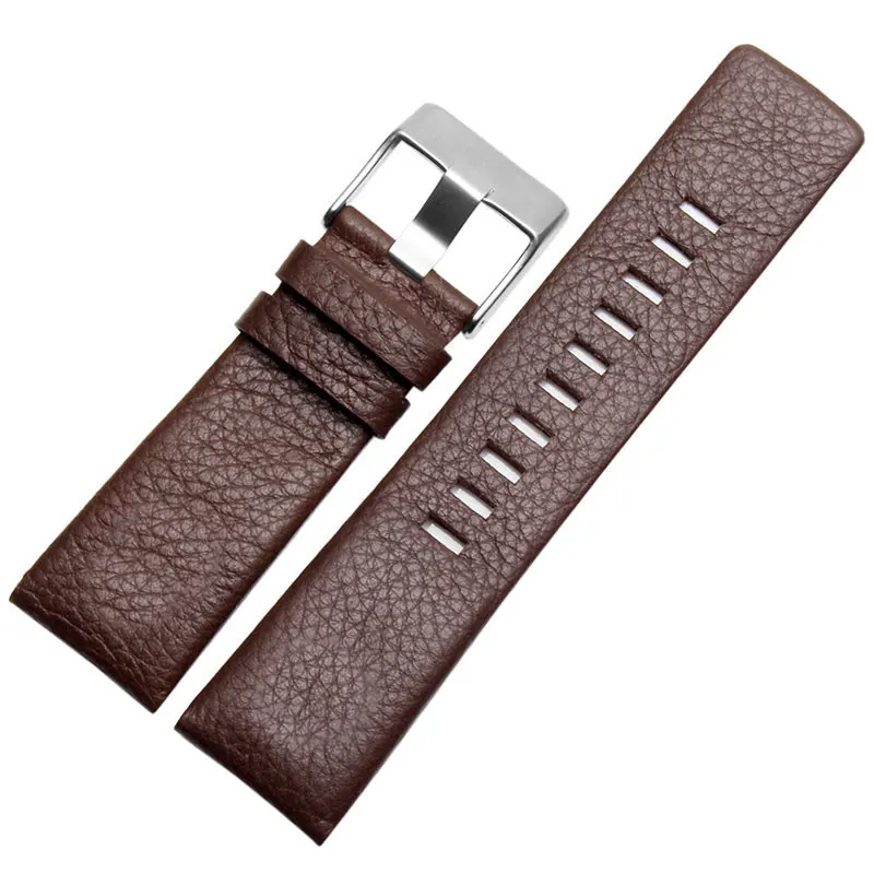 

Genuine Leather Watchband 20/24/26/27/28mm +Tool for DZ7313/7322/7257 Watch Band Wrist Strap Steel Buckle Bracelet Black Brown