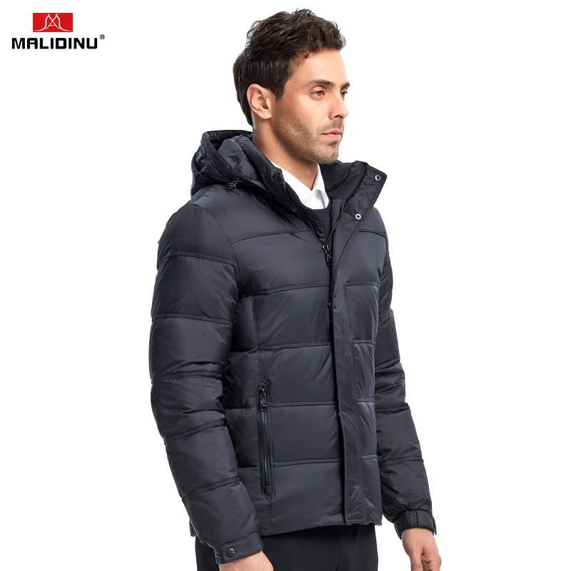 MALIDINU 2022 High Quality Men Down Jacket Winter Down Coat Parka 70%White Duck Down Thick Winter Jacket Brand Puffer Jacket Men
