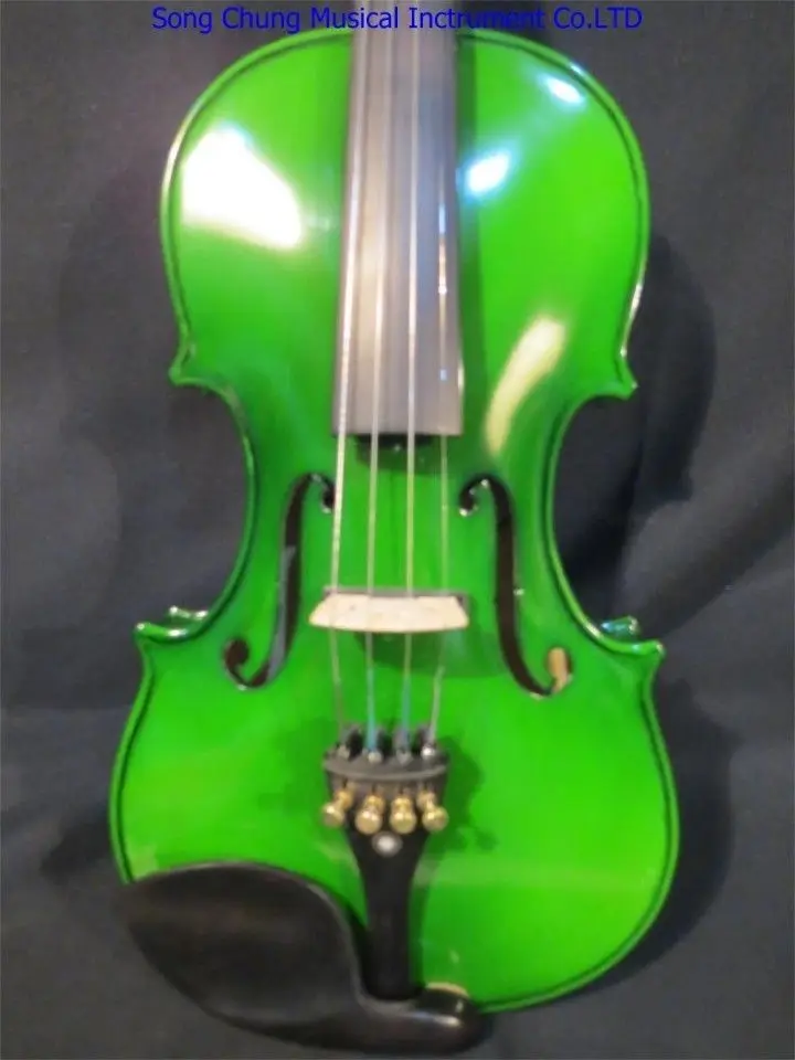 Green colors electric&ampacoustic violin 4/4 with case bow rosin line kit | Спорт и развлечения