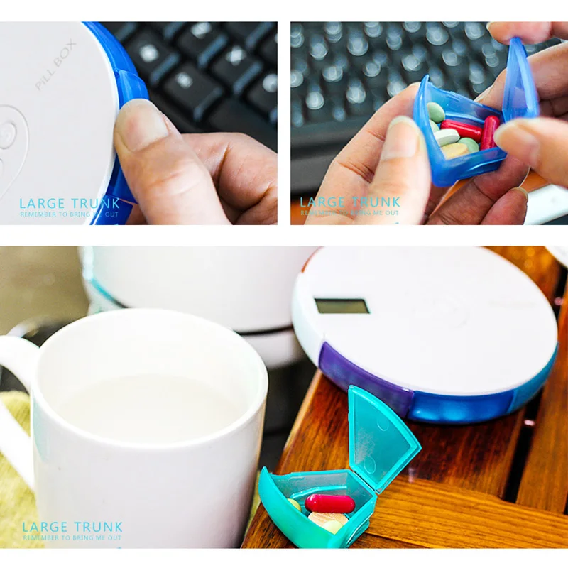 2019 Pill Storage Box Medicine Case Timing Reminder Alarm 7 Day Container Portable for Travel DC88 | Красота и здоровье