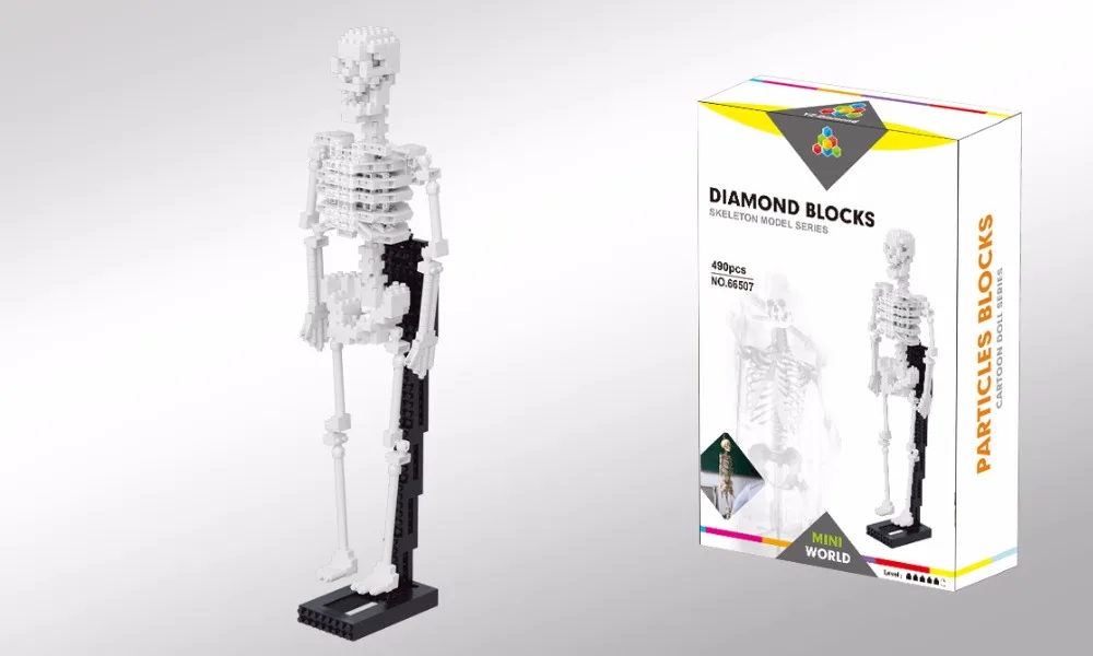 YZ микро блоки кости динозавров DIY Строительные кирпичи Акула 3D модель игрушки