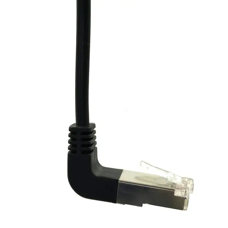 5 м Cat5 RJ45 вниз/вверх угол от мужчины к мужчине экранированный Ethernet Сетевой