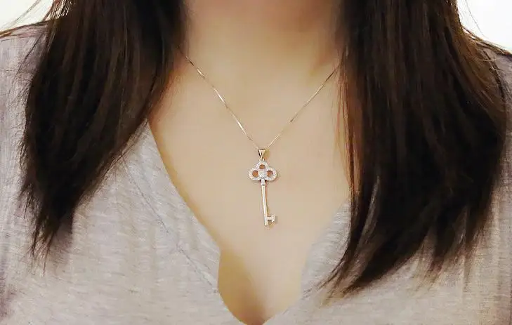 Женское Ожерелье с кулоном из стерлингового серебра 925 пробы подарок на день