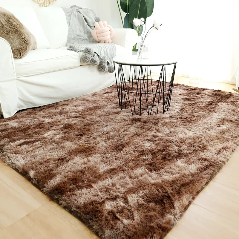 

6 Color Parlor Area Rugs Coffee table Large size Antiskid Mat Long plush Bedroom Carpets for Living Room Home textile Soft Rug