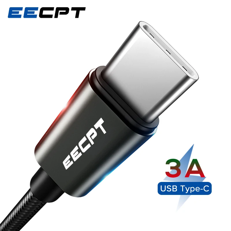 Зарядный кабель EECPT USB Type C для Xiaomi Mi 9 Redmi Note 7 Samsung S10 S9 Oneplus 6T|Кабели мобильных
