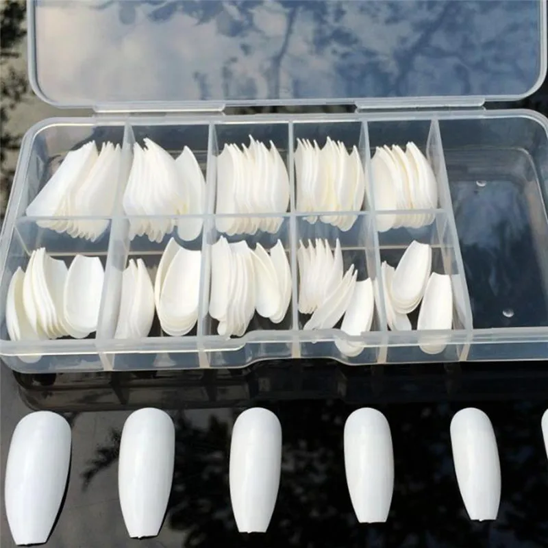 100 шт. + коробка накладные ногти в форме балерины|Накладные ногти| |