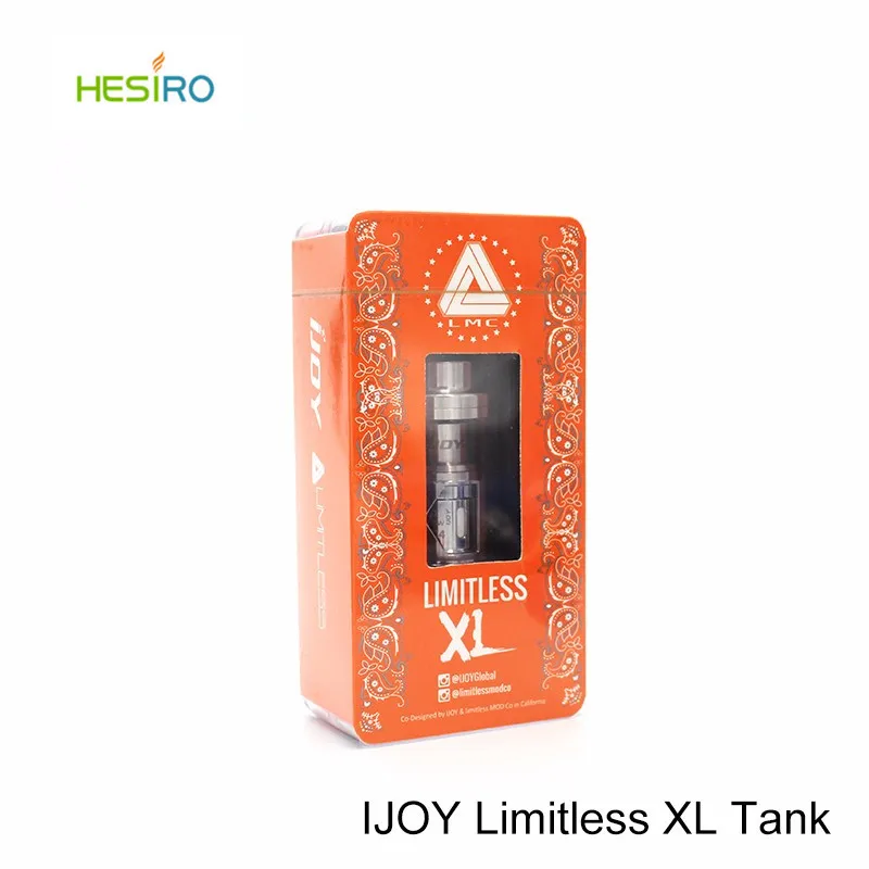 Оригинал IJOY Безграничные XL Tank 4 мл Топ-заполнения Дизайн Югу Ом Бак и RTA с XL-C4