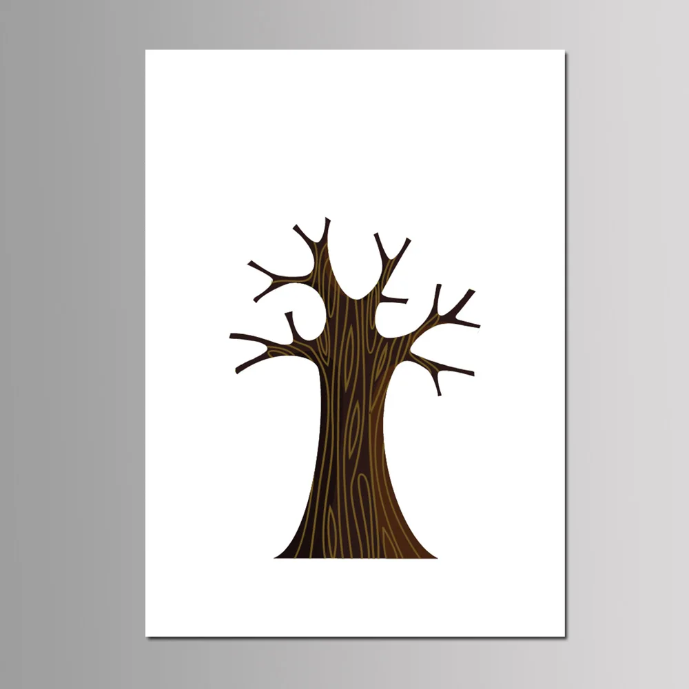 TR-11 New DIY Money Tree Annual Meeting Fingerprint Signature Guest Book Wedding Party Decoration Printed Canvas Painting 50*70cm - Цвет: TR-11