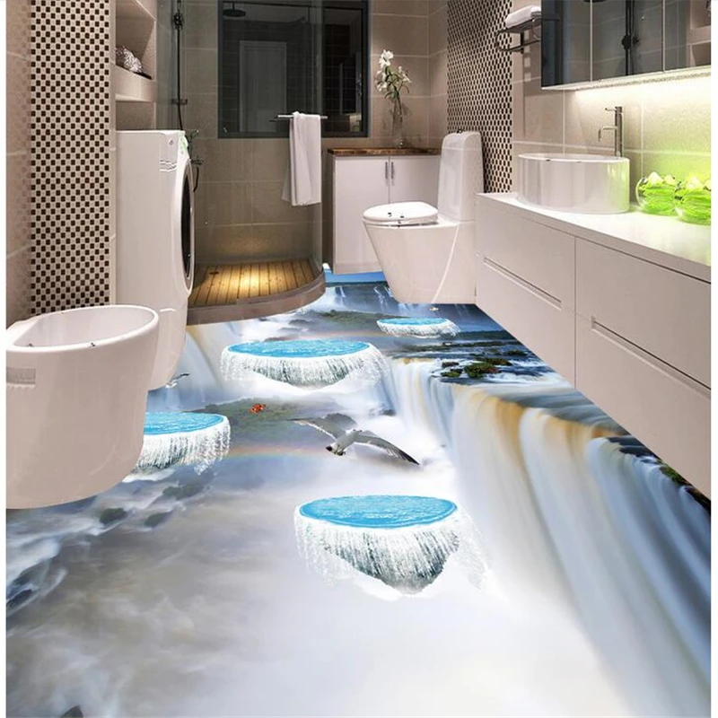 3d ПВХ напольное покрытие beibehang для спальни водонепроницаемая напольная наклейка
