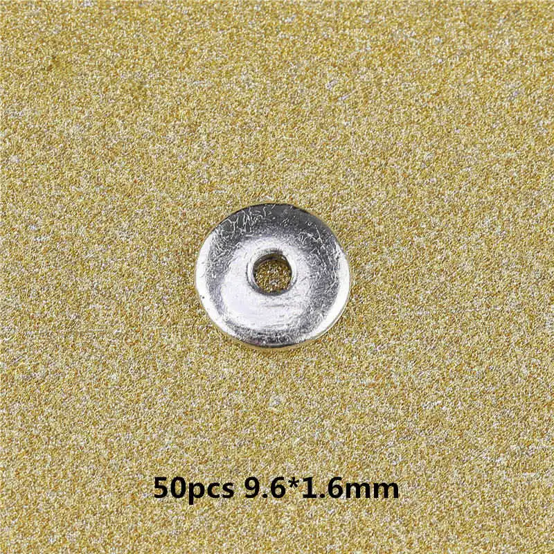 50pcs Alloy Spacer Beads Jewelry Making For Charms Bracelet Necklace Needlework DIY Handmade Crafts Finding Beadwork Accessories | Украшения