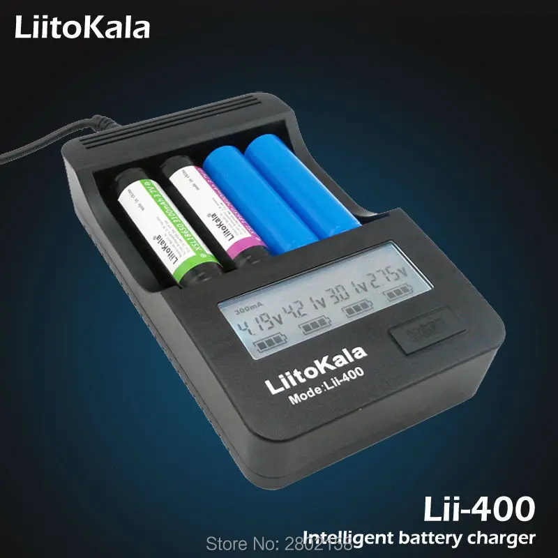 Новинка зарядное устройство для батарей lii 400 Liitokala с ЖК дисплеем 18650 26650 18500 14500 16340