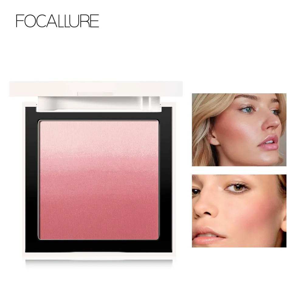 FOCALLURE натуральная Румяна для лица блеск градиент с шелковистой текстурой