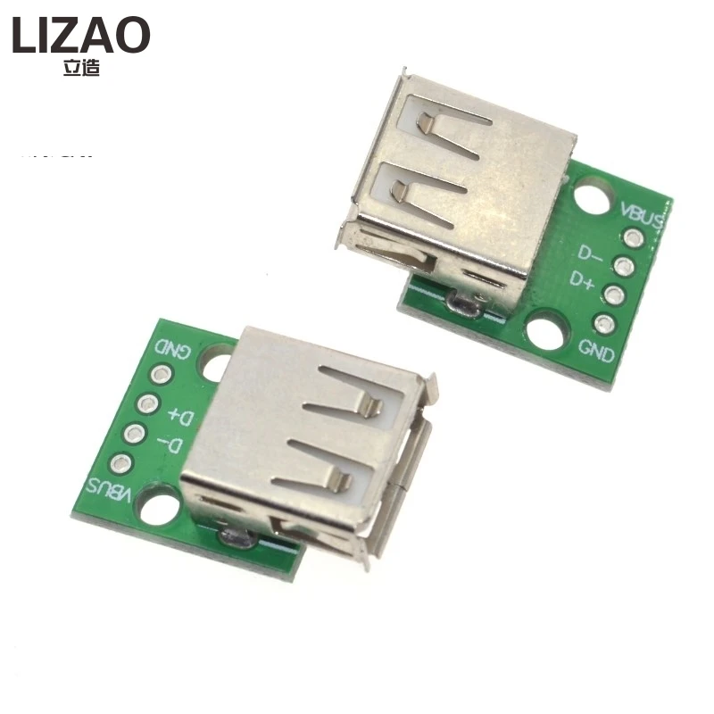10 шт. USB2.0 переходник с женского на 4P DIP Switch плата адаптера модуль USB адаптер