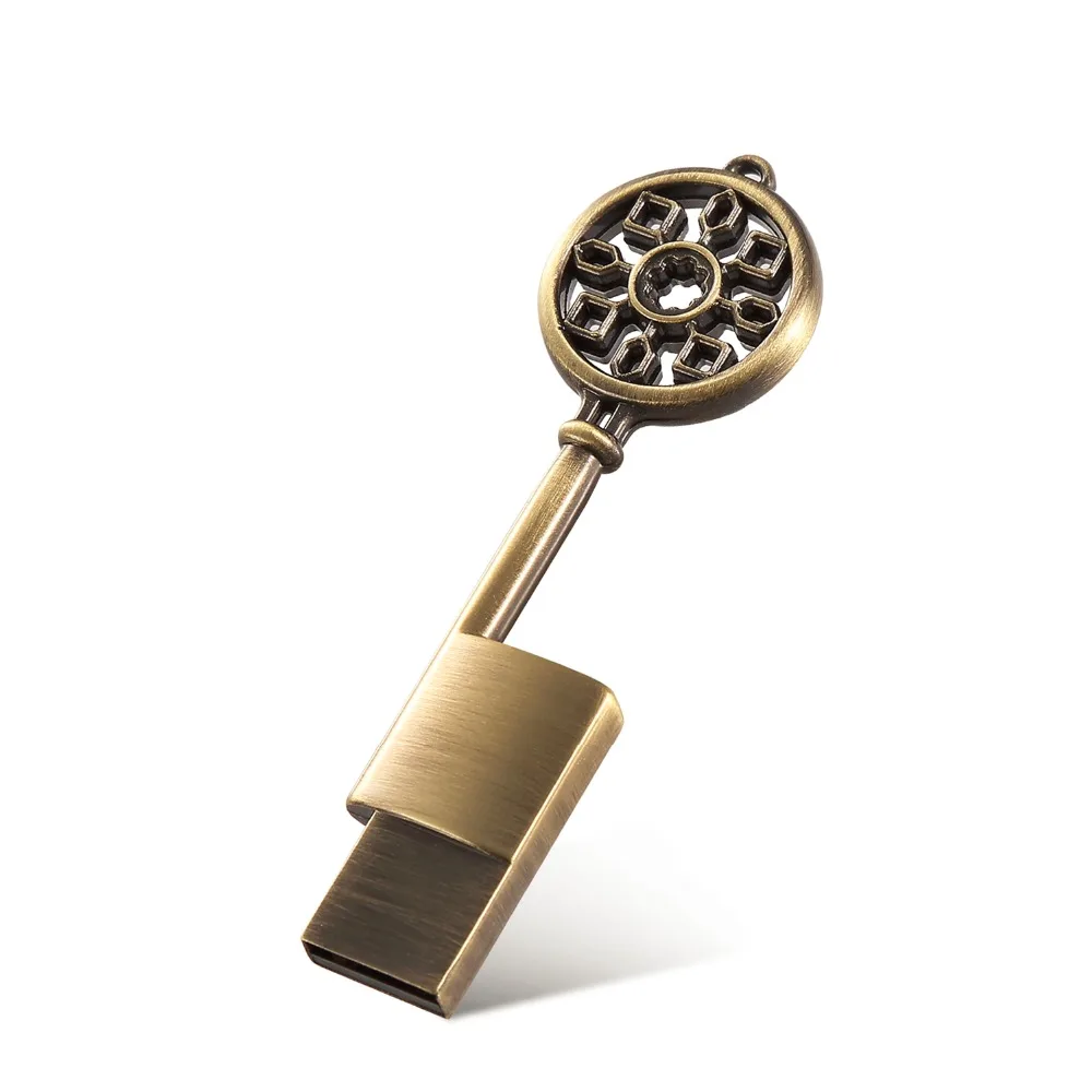 Moveski UV-P10 Flash Drive Memory Stick USB Metal Key Shape Waterproof Disk Thumb Cute Gift With Packaging 16GB | Электроника