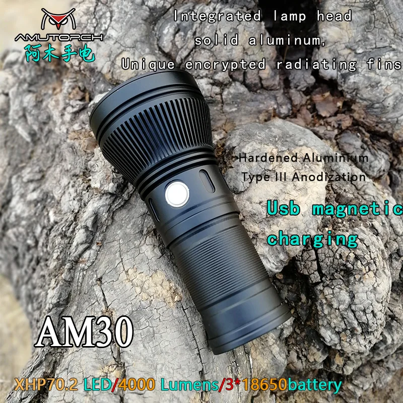 Amu фонарь AM30 cree XHP70.2 30 Вт 4000 люмен мощный светодиодный фонарик usb магнитный зарядка