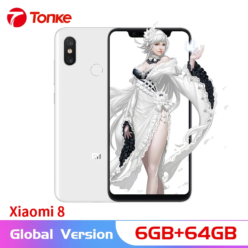 Глобальная версия Xiao mi Phone 8 6GB ram 64GB rom CellPhon двойная задняя камера Snapdragon 845 Octa Core 6 21