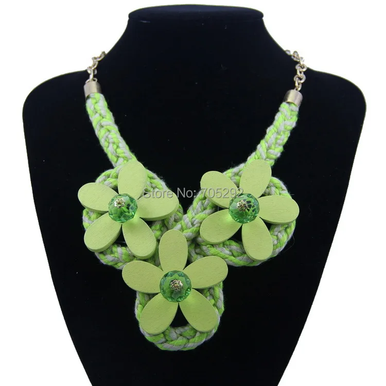 Женское деревянное Цветочное Ожерелье Подвески|statement necklace|flower pendantnecklace necklace |