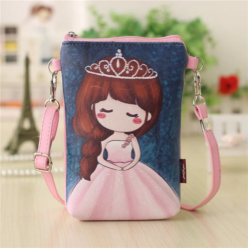 Кошелек для мелочи из искусственной кожи с мультяшным принтом персонажей