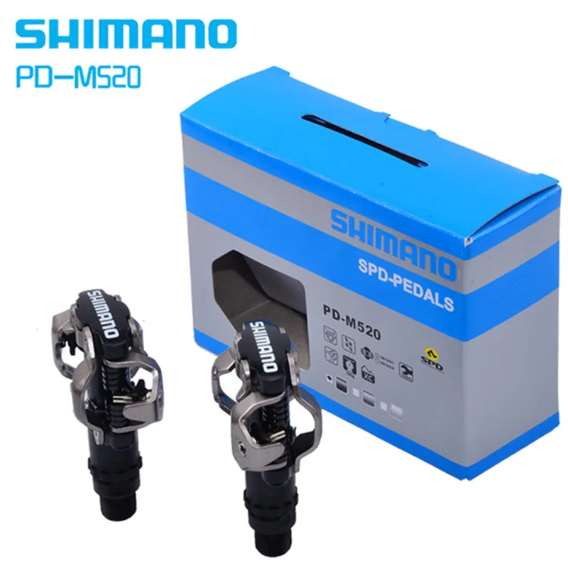 Shimano педаль PD M520 самофиксирующийся клик SPD велосипед MTB горный Padals с оригинальными