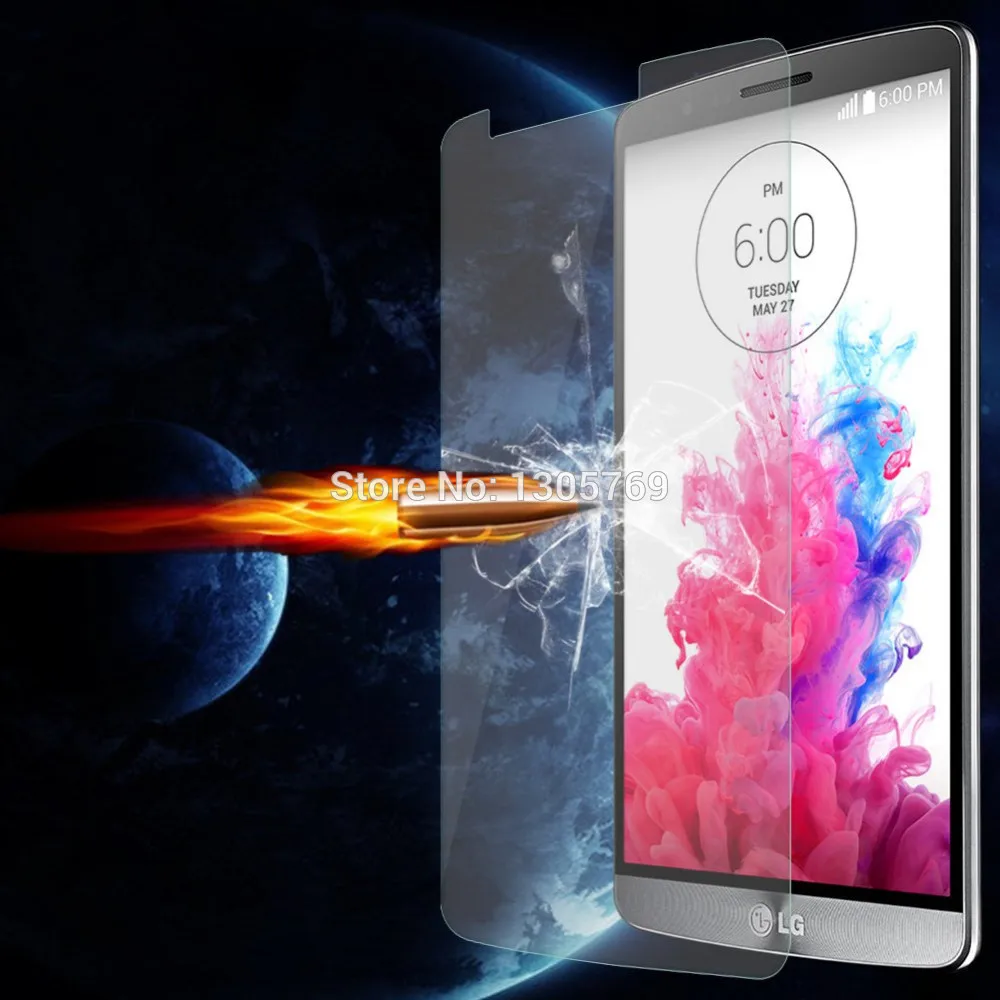 500 шт./лот взрывозащищенное Закаленное стекло для защиты экрана LG L65/L70/L90/G Pro 2/G Flex