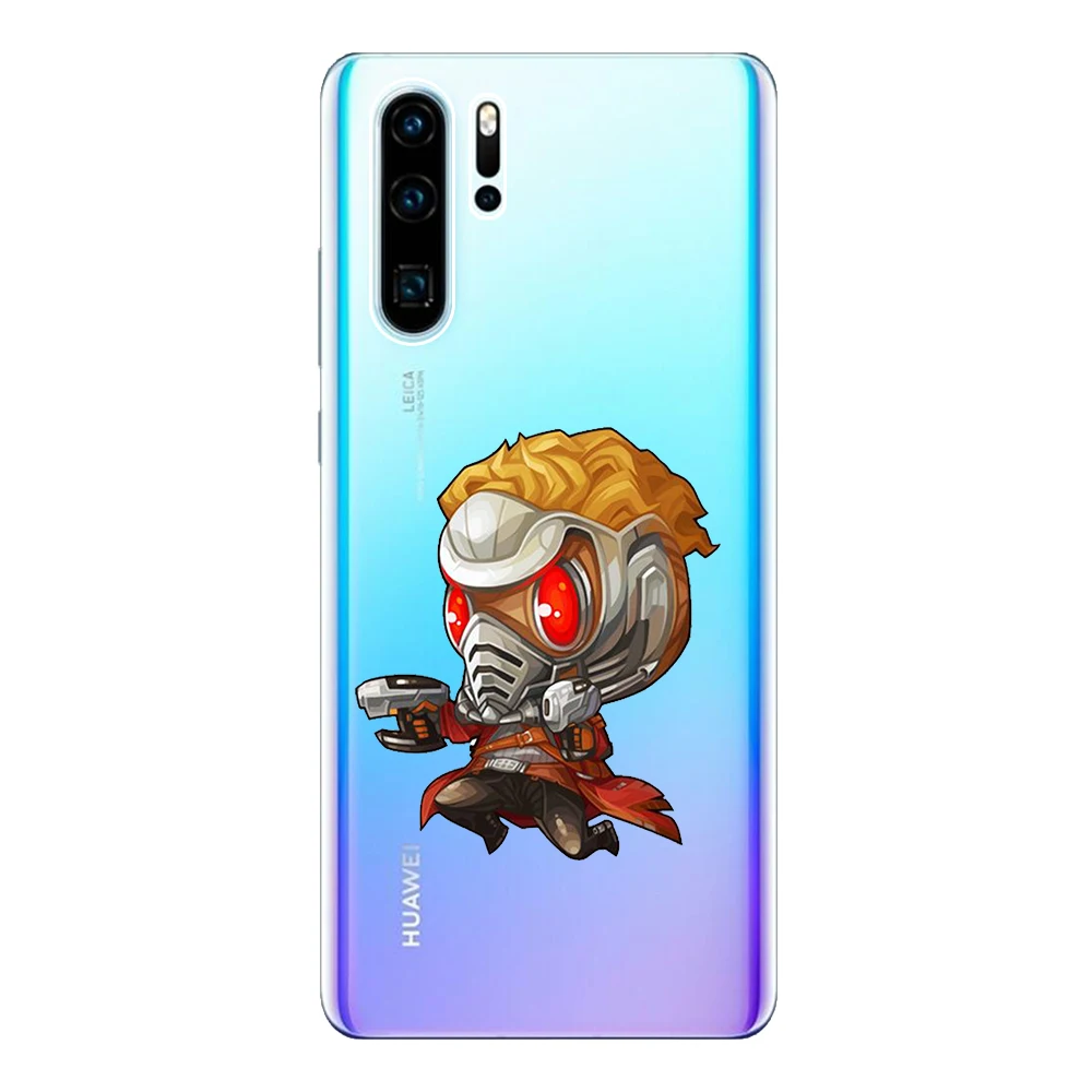 For Huawei P30 Lite Pro Case Cover Soft TPU Silicone Funda Spiderman Iron Man Deadpool Capa Protect Phone Shell |