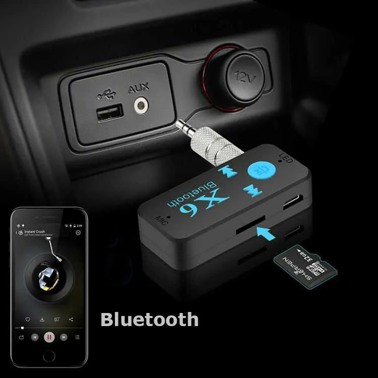 Автомобильный комплект Bluetooth 3 5 мм USB AUX аудио стерео музыка домашний приемник