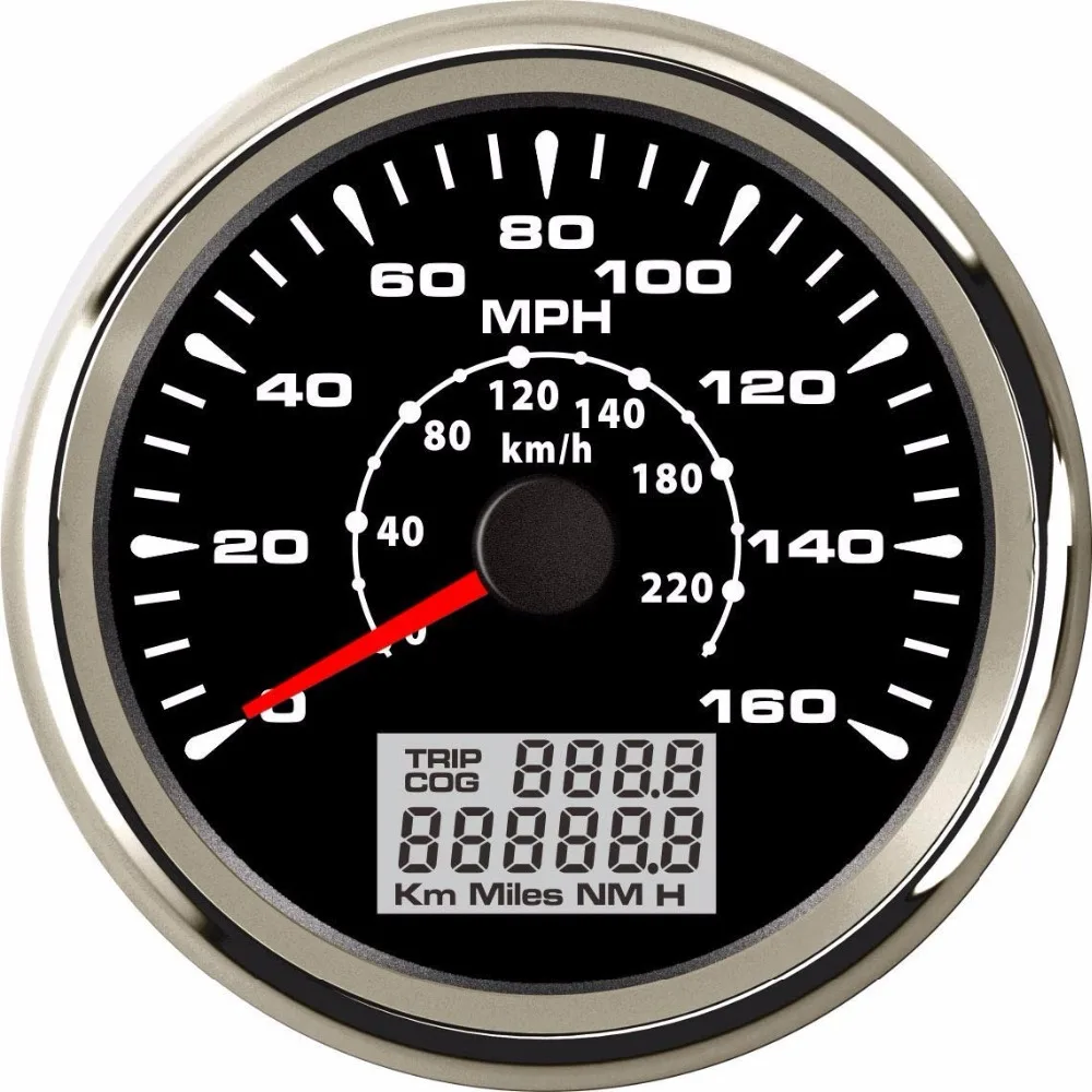 220 миль/ч универсальный GPS Спидометр км/ч счетчик путешествий одометр для