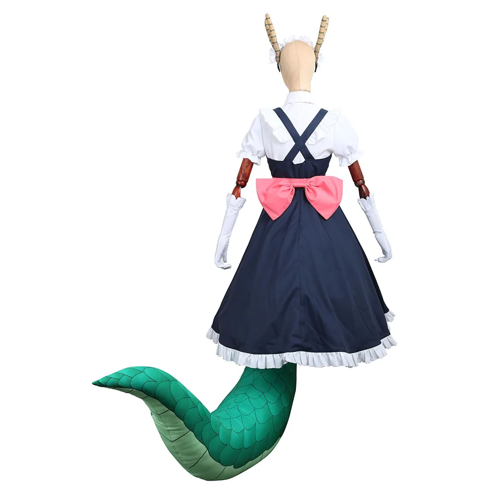 Быстрая доставка CGCOS мисс Кобаяши Дракон горничной Tohru Униформа платья с хвостом