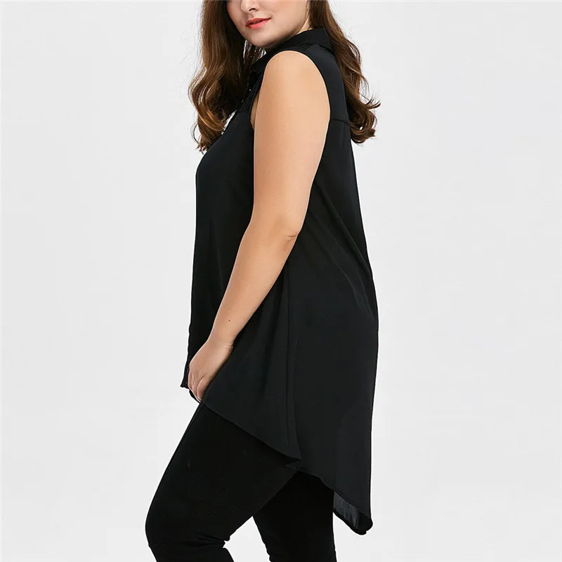 Womail размера плюс Топы женские повседневные модные футболки Асимметричные