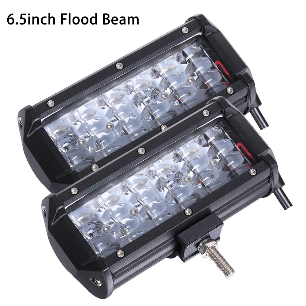2PCS 6.5 inch 72W 4 6,5 12 17 20 22 дюймов светодиодный светильник бар 4 ряда светодиодный бар светодиодный рабочий светильник для МАШИНЫ ТРАКТОРА Offroad Грузовик 4x4 4WD ATV внедорожник автомобиля 12V 24V - Цвет: 2PCS 6.5 inch 72W