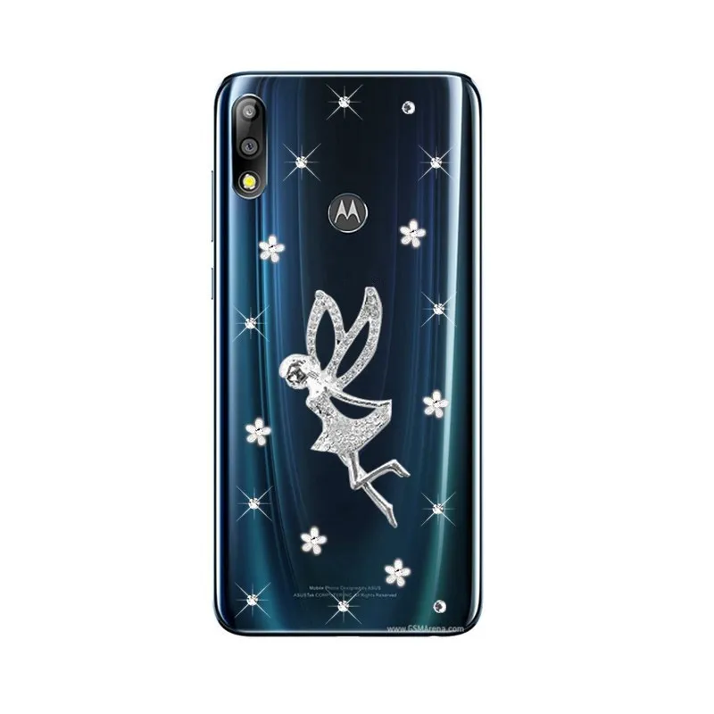 Чехол для Motorola One Power прозрачный чехол с рисунком павлина и стразами P30 Android 8